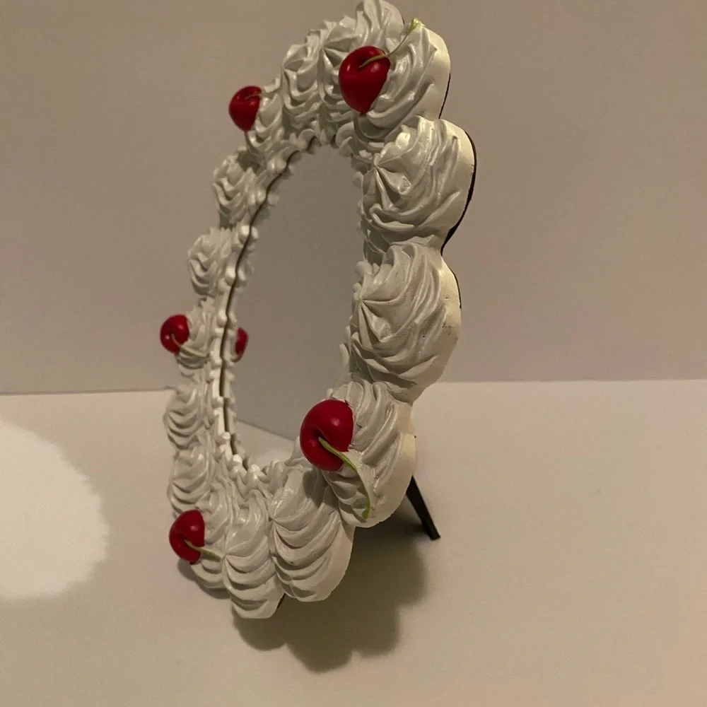 Whip Cream and Cherry Decorative Mirror, Cake Mirror
